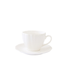 Чашка с блюдцем PERLE WHITE (120 мл)