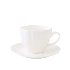 Чашка с блюдцем PERLE WHITE (280 мл)