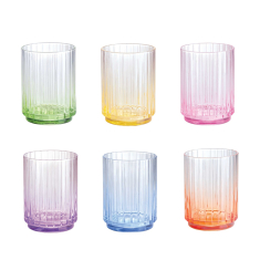 Stiklinės RAINBOW (6 vnt. 400 ml)