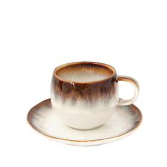 Кружка с блюдцем NUANCES BROWN (120 мл)