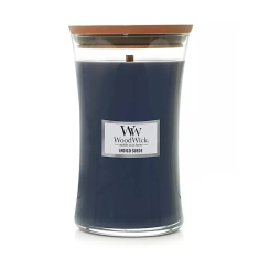 WoodWick svece "INDIGO SUEDE"