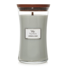 WoodWick svece "LAVENDER &amp; CEDAR"