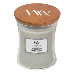 WoodWick svece "LAVENDER &amp; CEDAR"