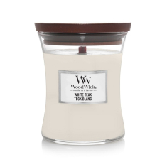 WoodWick svece "WHITE TEAK"